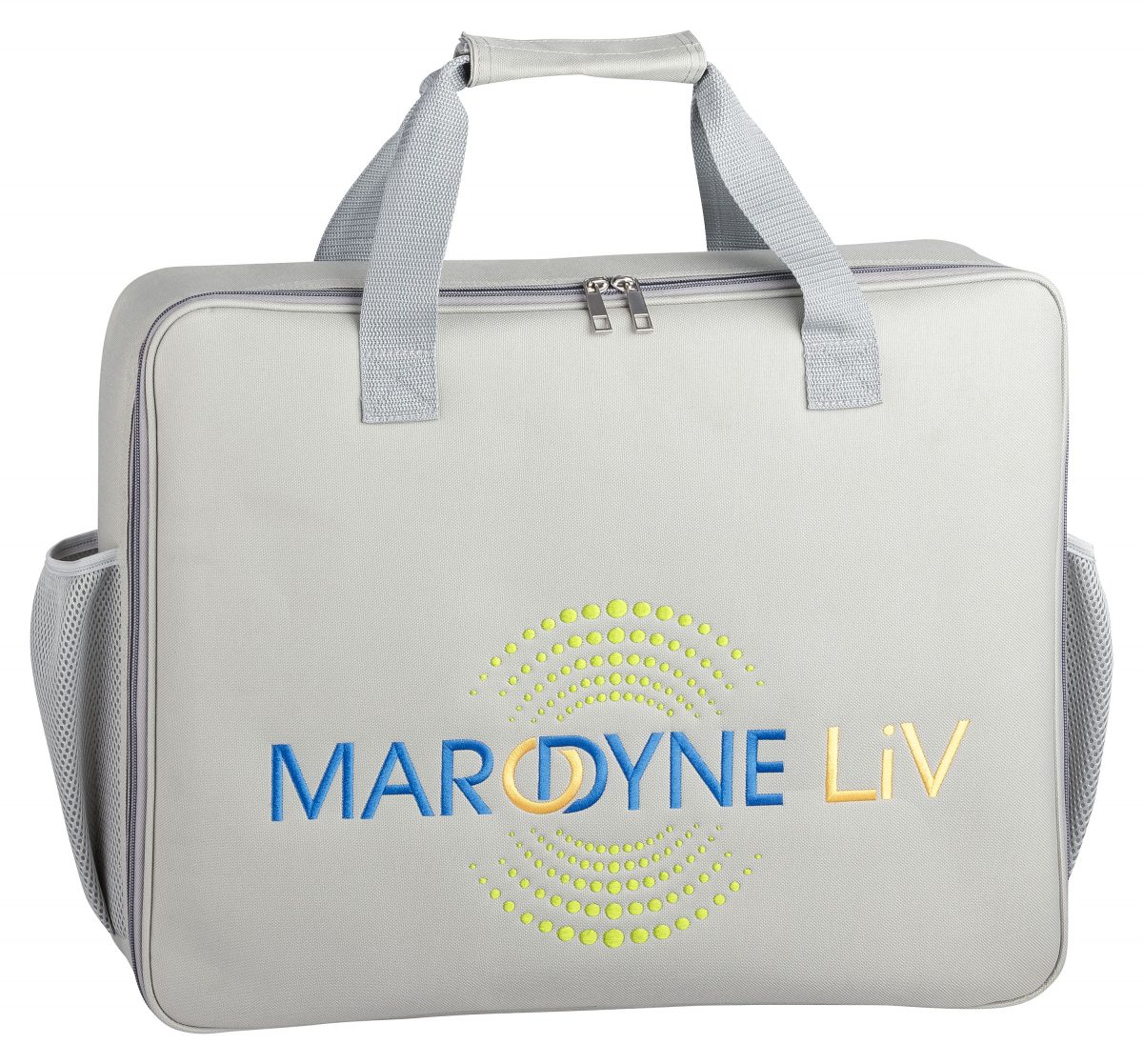 Graue Transporttasche mit Griff aus Polyester